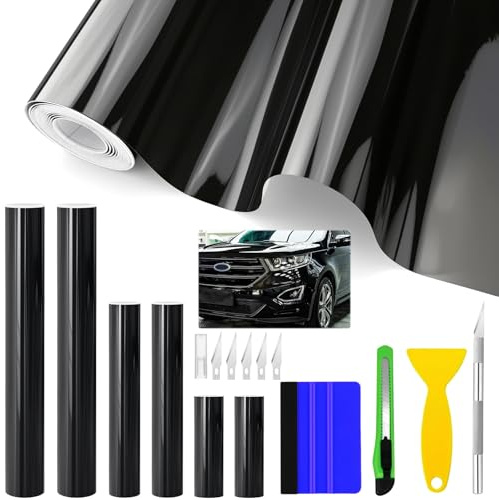 6 Rollen Autofolie Vinylfolie,Selbstklebend Auto Folie Zierleisten Folie für Auto Motorrad Fenster Kfz,Lackschutzfolie Schutzfolie