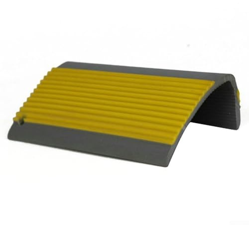 Treppenkantenschutz, PVC, 50 x 25 mm, 100 cm, rutschfest, Kantenschutz für Innentreppen, grau, kompatibel mit Holz, Stein, Fliesen, Treppen (gelb)