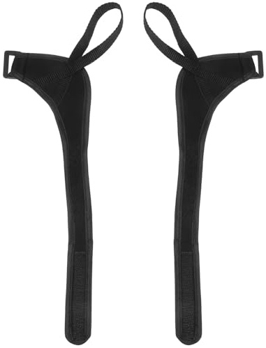 TOGEVAL Dragonne Réglable pour Bâton de Ski et Randonnée 1 Paire en Polyester Solide Compatible Bâtons Larges et Étroits Poignet pour Activités de Plein Air
