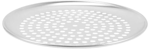 PRETYZOOM Molde para Pizza de Acero Inoxidable de 9 Pulgadas con Orificios, Bandeja para Hornear Pizza para Horno, Antiadherente, para Uso Doméstico y Profesional, Accesorios de Cocina
