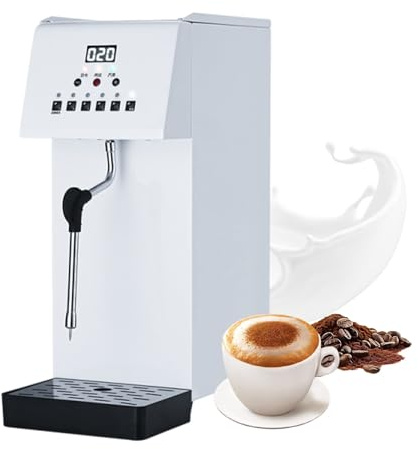 Espumador De Leche Profesional Y Maquina Leche Automatica 2500w 6l, En Acero Inoxidable Con Pantalla LED Y adjustment De Temperatura, Para Cafeteria Restaurante