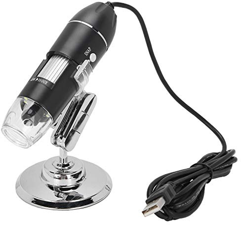 Cryfokt 1600X USB-Digitalmikroskop, Tragbar, Verstellbar, mit 8 LED-Beleuchtung für die Insekten- und Textilinspektion für