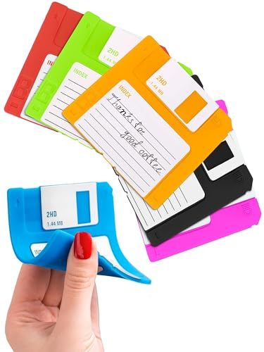 Set of 6 Colorful Floppy Disk Coasters - Perfect For Computer Enthusiasts