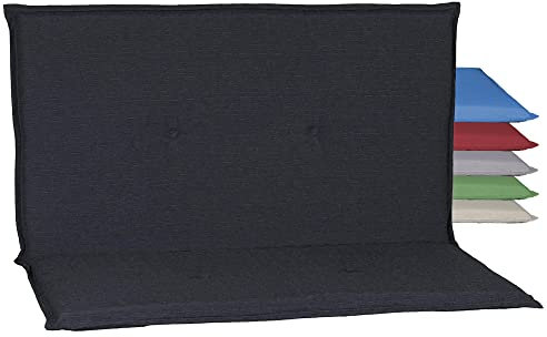 acamp Sitzauflage Bank Paddy Model O | Gartenbank Auflage Made in EU nach Öko-Tex Standard | UV-beständige Auflage Bank mit Ausbleich-Schutz | Atmungsaktive Sitzbank Auflage in Anthrazit