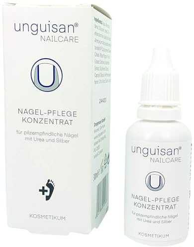 Unguisan® Nagelpflege Öl mit Urea & Silberkomplex – Pflegeöl für empfindliche Nägel mit Island Moss & schwarzer Johannisbeere – Nagelhaut & Nagelbett Pflege – Made in Germany
