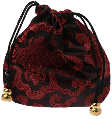 SimpleLife Bolsas de Bolsa de joyería Bolsa de Viaje de Seda Tradicional Bolsas de cordón de Bordado Chino para Embalaje de Regalo de joyería