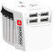 SKROSS | 1.302961 | MUV USB (4xA) | Anti Shock - KID SAFE. Adattatore Universale da Viaggio a 2 poli più 4 Porte USB Type-A da 4.8A - Tensione e Potenza: 100V – 250W/250V – 625W