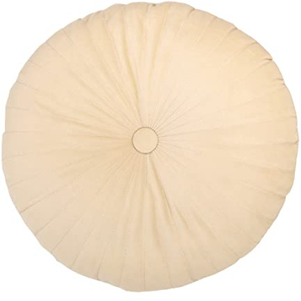 YILANLAN Einfaches Kürbiskissen, rundes Plüsch-Bodenkissen, verdicktes Plüsch-Tatami-Kissen, Bürostuhlkissen, einfache Raumdekoration (35cm*8cm, White)