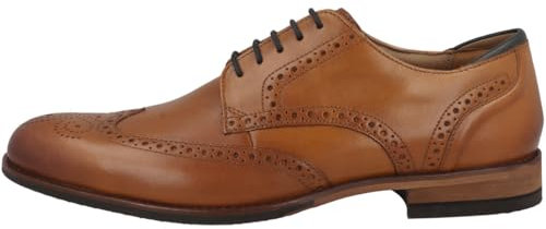Clarks Craft Arlo Limit Chaussures Brogue en Cuir Noir, Marron, 43 EU