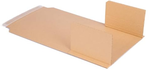 verpacking Buchverpackung 217 x 155 x 10-50 mm selbstklebend (Außenmaß 257 x 155 x 10-50 mm) Universal Wickelverpackung (25 Stück)