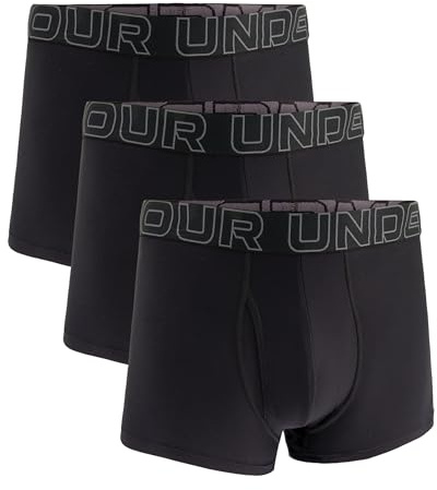 Under Armour Confezione da 3 Boxer da Uomo Tech Performance, Gamba da 8 cm – Traspiranti, assorbono Il Sudore, Morbidi, Comfort Tutto Il Giorno