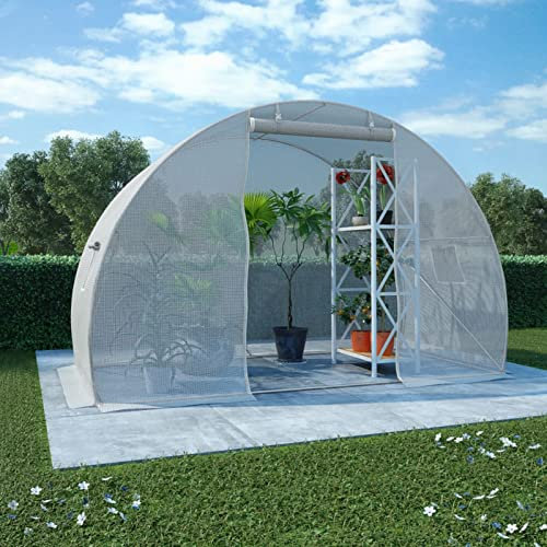 Gewächshaus 4,5 m² 300x150x200 cm, TANZEM Frühbeet, Tomatenhaus, Growbox, Treibhaus, Greenhouse, Garten Zubehör - 45748