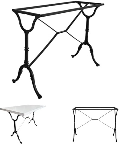 ZStyle Base de table en fonte – pieds de table – pieds de table – pieds pour intérieur/extérieur – pour bistrot restaurant – pied central – table basse Liberty – robuste – bricolage