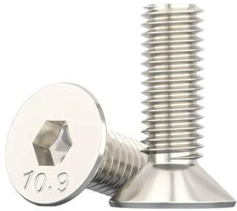 2–100 Stück M3/M4/M5/M6/M8/M10/M12/M14/M16/M20, verzinkter/vernickelter hochfester Senkkopfschrauben aus Kohlenstoffstahl