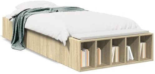 ShGaxin Bettgestell Sonoma-Eiche 75x190 cm Holzwerkstoff, Bett, Jugendbett, Schlafzimmer Bett, Bed Frame - 3280624