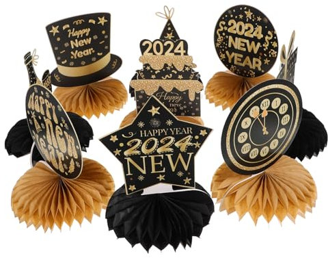 ibasenice 9stücke Teiliges Papier-honigwaben- Deko Für Neujahr Festliche Tischdekoration Mit Fröhlichem Design Für Frühlingsfest Und Silvesterfeiern