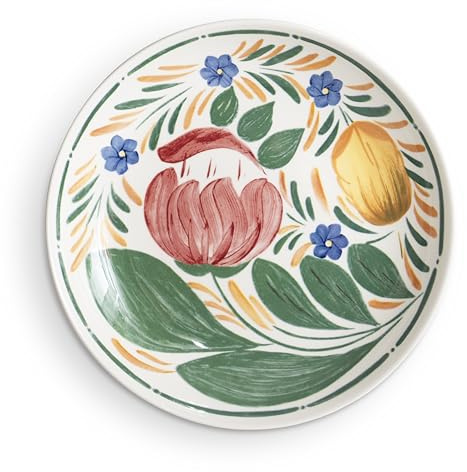 Wade Capri Dinner Plate with Vibrant Mediterranean Inspired Design, Crafted from Earthenware, Made in Stoke-on-Trent, 28cm, Multi-Coloured