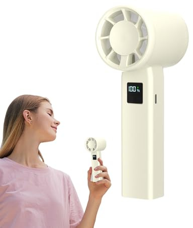 Jubepk Ventilateur rafraîchissant avec glace, ventilateur portable de poche | Gadget avec écran de vitesse et fonctionnement silencieux pour intérieur, salle de sport, voyage, maison