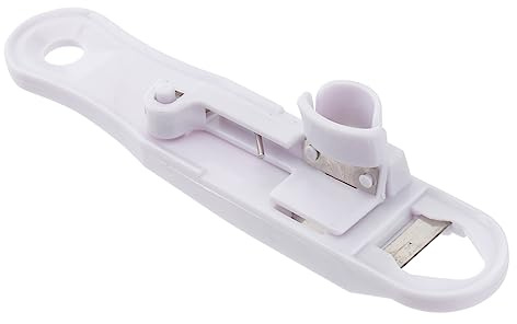 Garneck Trancheuse Multifonction pour Haricots Verts Outil Portable pour Couper et Éplucher Design Suspendu Gain de Place Blanc