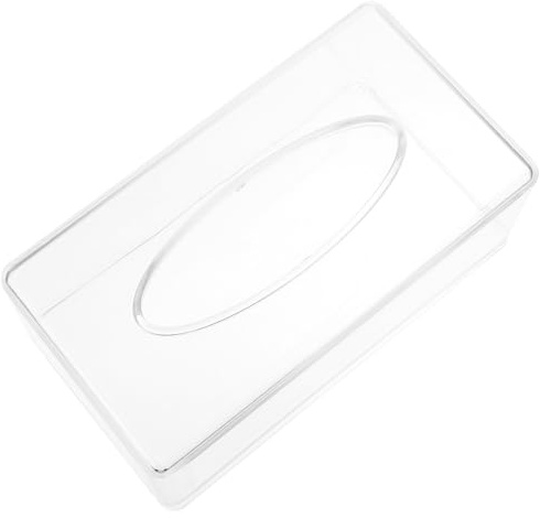 Toyvian Boîte à Mouchoirs Rectangulaire Transparente en Plastique Distributeur de Mouchoirs Compact pour Bureau et Salle de Bain Rangement Pratique et Décoratif