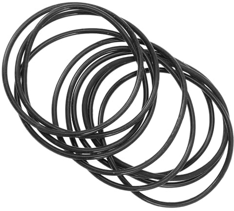 Alasum Braccialetti Gomma in Silicone Nero, 10 Pezzi, Elastici e Confortevoli, Stile Retrò per Festa e Compleanno