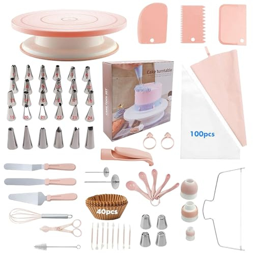 Kit de décoration de gâteau pour débutants, accessoires de pâtisserie pour cupcakes, pour décorer des gâteaux, pour les parents, les pâtissiers amateurs, les anniversaires, les fêtes de famille, les