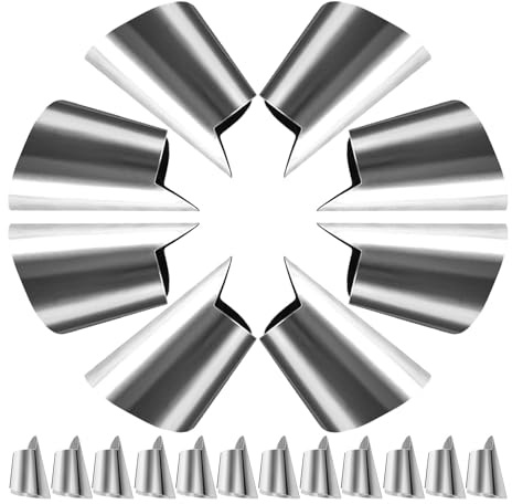 Hohopeti Protector de Dedos Cubierta Metálica de Acero Inoxidable 20piezas para Protección de Uñas para Cocina y Pelar Verduras en Tareas de Corte y Mariscos