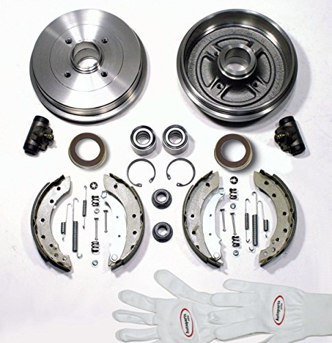 Autoparts-Online Set 60003729 Bremstrommeln Bremsen Kit mit ABS-Ringen + Radlager hinten