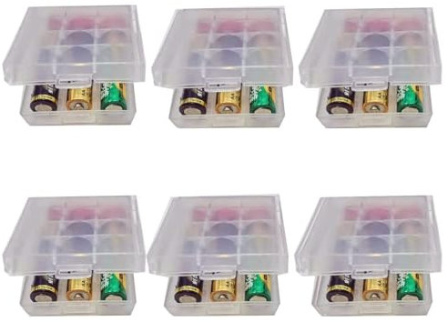 GTIWUNG 6 Stück 18650 Batteriebox aus Kunststoff, Transportbox für Akkus/Batterien, Aufbewahrungsbox für Batterien und Akkus - Akkubox für 18650 AA