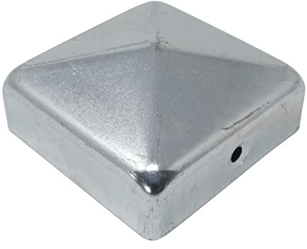 SOTOOLS 9 x Pfostenkappe Pyramide, 50er Pfosten, Stahl verzinkt | Pyramidenförmige Abdeckkappe zur Pfostenabdeckung.