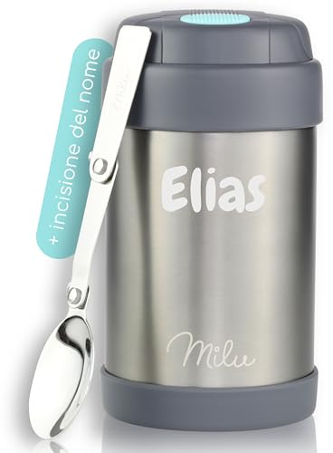 Milu® Thermobehälter 440ml mit Gravur personalisiert - Ostergeschenke für Kinder I Geschenk Ideen Papa, Mama, Freund, Freundin I Geschenkideen zum Vatertag Muttertag I Geschenke Opa & Oma
