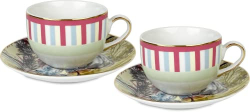 SET 2 TAZZE THE C/PIATTINO IN PORCELLANA - FIRENZE - BACI MILANO - STEA.FIR01