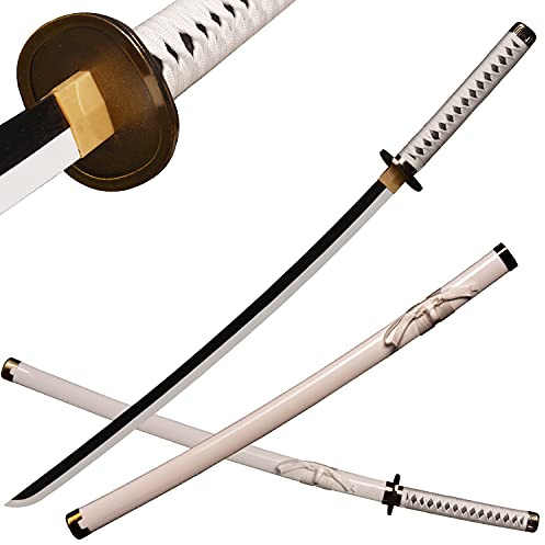ACTASITEMS Japanskt Zoro-svärd, anime, cosplay, träsvärd – 104 cm, wado ichimonji Katana