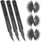 3 Stück Cuttermesser Set 9mm mit 30 Pcs 30°-Abbrechklingen Aus Rostfreiem Stahl, Einziehbares Kater Messer, Multifunktionales Teppichmesser Profi für Papier, Pappe, Stricken, Kunststoff, Alufolie usw