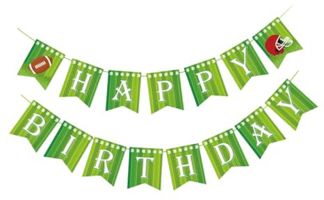 SAFIGLE 1set Rugby Theme Birthday Bunting Set Football Flag Garland for Boys and Girls Parties Creative Decorative Hanging Flags for Celebrations for Events Green Party Supplies