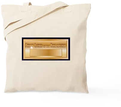 CafePress Ten Downing Street Letter Box Plaque Reusable Natural Beige Canvas Shopping Bag