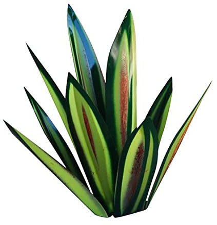 Comebachome Plantes d'agave en métal décor extérieur, Plantes d'agave en métal 13,78 Inchoutdoor décor Tequila Sculpture Rustique en métal Art Art Agave Sculpture Statue Jardin y Jardin décor Vert