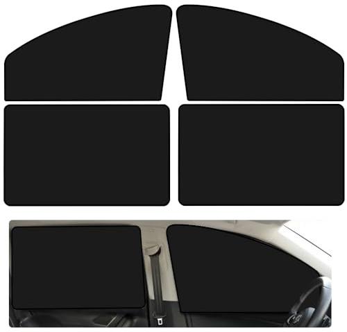 TANCUDER Lot de 4 pare-soleil magnétiques pour fenêtre latérale de voiture - Pare-soleil de voiture - Pare-soleil universel pour bébés, animaux domestiques