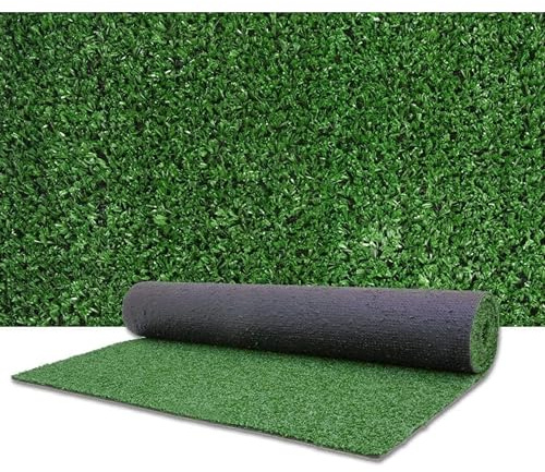 Kunstrasen 10x2m, Höhe 7mm, grüner Rollrasen, Rasenteppich aus PE, Drainageboden aus PP, Dichte 52500 Fäden/m², robust und sicher, Kunststoffrasen für Haustiere, für Garten, Terrasse, Schwimmbäder