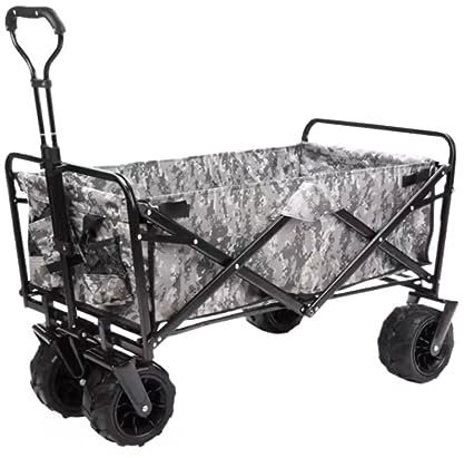Chariot de Plage Chariot de Jardin Chariot Pliant Portatif De Chariot De Jardin Caddie Résistant De Chariot Pour Le Camping Extérieur Camion De Traction Avec 4 Roues Chariot de Transport Chariot Pliab
