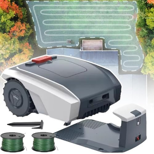 menglanchang Tondeuses Robot- Tondeuse à Gazon Robotique-Navigation AssistéE par GPS,Tondeuse à Gazon Automatique-100 M²/H-pour LMèTres Moyens à Grands (Coupe Jusqu'à 1500m² Ultra Quiet Tonds),Grey