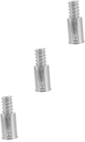 Hoement 3st Druckbesenstiel Mit Gewindeende Fensterwischer-adapter Reparatursatz Für Gewindespitzen Stangengriff Ersetzen Reparatur Von Verlängerungsstangen Besenstiel Drücken Silver Eisen