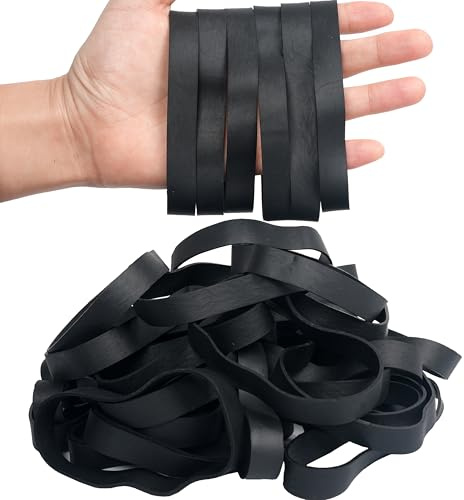 HAIDIBAO-Rubber Bands 40 Pcs size#105 Big black rubber band large Elastic Band rubber bands office supplies Heavy Duty wide Strong Elastic bands Outdoor (5.12 x 0.6)
