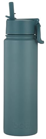 BOTL – Epic Stainless Steel Water Bottle, Leakproof Straw Lid, Insulated Bottle for Hot & Cold Drinks, 21oz 700ml sports cap with internal straw - Amazonian Green
