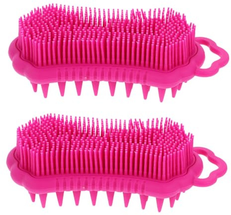Pack Silikon Kopfbürsten für Kopfhautmassage Beim Duschen | Sanfte Borsten, Leichtes Design, für Haaransatz und Körperhaut, 2 Stück