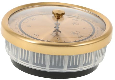 Happyyami Barometer and Air Pressure Gauge for Home Use with Thermometer and Hygrometer, Small Portable Aneroid Weather Forecast Tool for Accurate Temperature and Humidity Monitoring