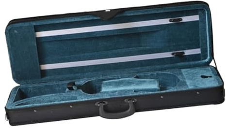 Geigenkoffer, Leichter Geigenkoffer Mit Schloss, Schaumstoff-Geigenkoffer, Geigentasche Instrumentenkoffer für Violine(Blue,1/2)