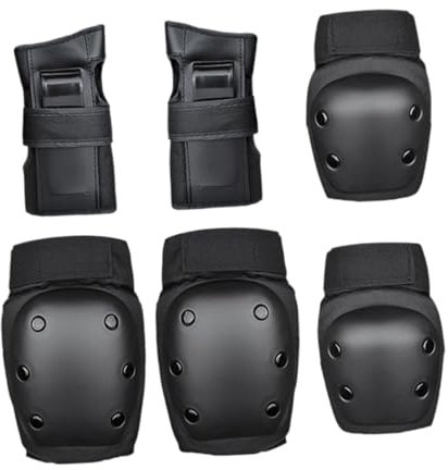 Folpus Handelbogenkniegelads Einstellbare, praktische, schützende Ausrüstungsset, Wachen für Skateboarding, Radfahren, Rollschuh Skaten im Freien, L