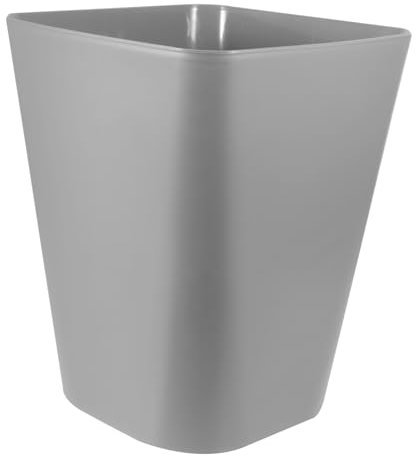 ULTECHNOVO Cubo De Basura Cuadrado Grande Gris Sin Tapa, Papelera De Plástico Resistente, Bote De Basura Para Oficina y Hogar, Contenedor Versátil Para Cocina, Dormitorio y Baño