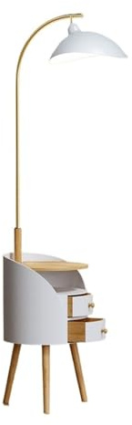 MENGLI-2024 Lampadaire Lampadaire LED for Salon - Lampe d'appoint sur Pied avec Port de Chargement USB - Lampes de Table à température 3 Couleurs for Salon, Chambre à Coucher Lampe sur Pied